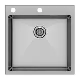 Кухонная мойка Paulmark Kroner-Edge 51 (510*510) Брашированная сталь BS