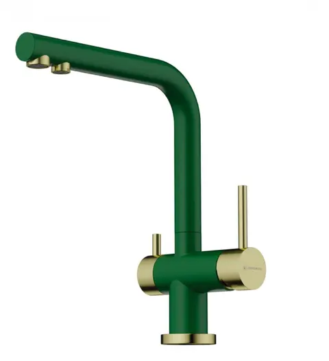 Смеситель Omoikiri Nagano-RG-LG (4994432) Royal green/Светлое золото