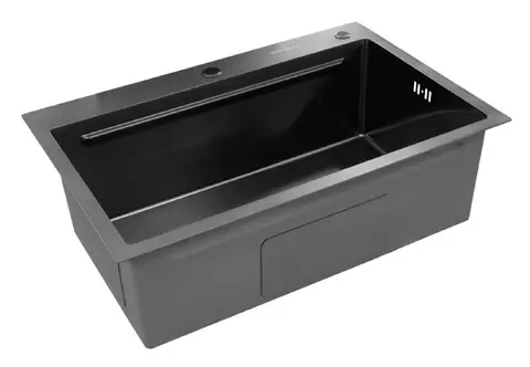 Кухонная мойка Premial PR 6845 Display (680*450) 3мм Silk Graphit