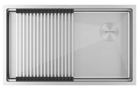 Кухонная мойка Paulmark Next-pro 74 UNI (740*450) Брашированная сталь BS