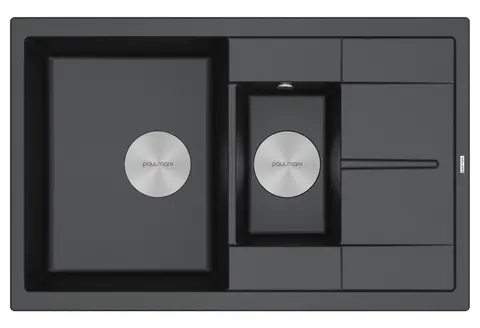 Кухонная мойка Paulmark Flugen 60/1,5 (775*495) Черный гранит BL