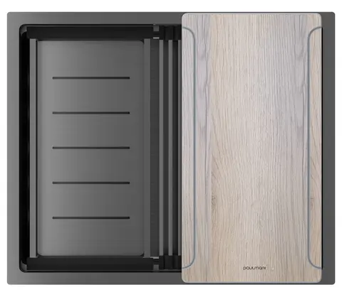Кухонная мойка Paulmark Next-multi sink 54 UNI (540*450) Вороненая сталь GM