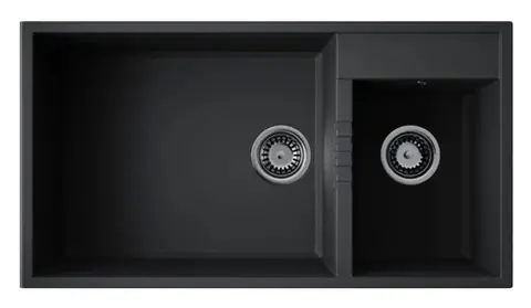 Кухонная мойка Omoikiri Tedori 85-2-U-BL (4993940) Черный